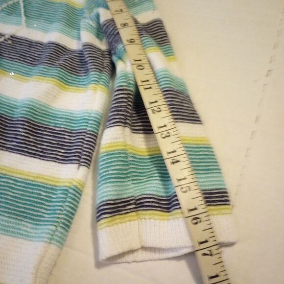 - Alfred Dunner beaded striped three qt sleeve sweater with embroidery acc… - Picture 8 of 9